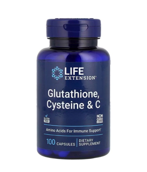 Life Extension, Glutathione, Cysteine & C, 100 Capsules-image
