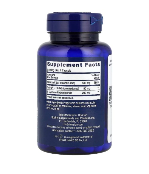 Life Extension, Glutathione, Cysteine & C, 100 Capsules-image