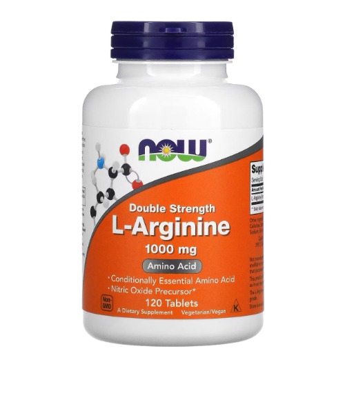 NOW Foods, L-Arginine, 1,000 mg, 120 Tablets-image