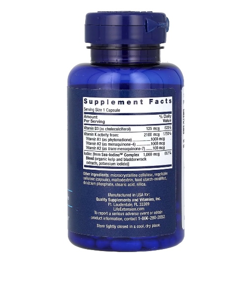 Vitamins D and K with Sea-Iodine, 60 Capsules-image