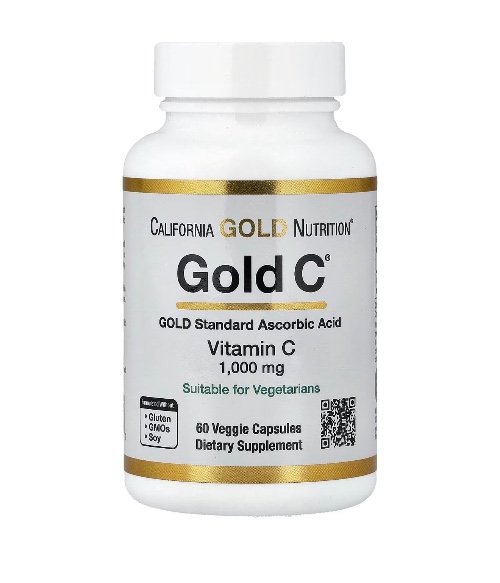HealthMora-Gold C®, USP-Grade Vitamin C, 1,000 mg, 60 Veggie Capsules-image-01