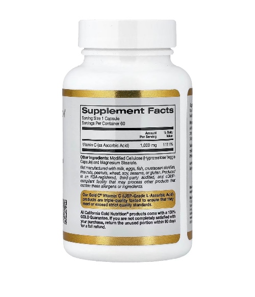 HealthMora-Gold C®, USP-Grade Vitamin C, 1,000 mg, 60 Veggie Capsules-image-02