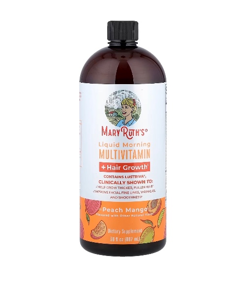 HealthMora-Liquid Morning Multivitamin + Hair Growth, Peach Mango, 887 ml-image-01